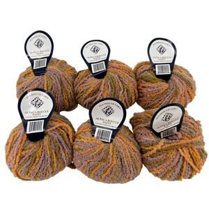 Plymouth Yarn Alpaca Boucle Paint 6328 Lot 6 Skeins 90% Alpaca 65 Yds Each